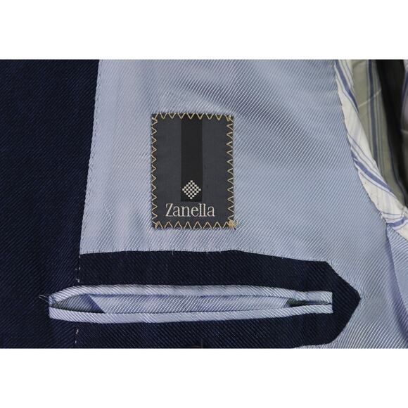Zanella Blazer Malcom Midnight Blue 2-Btn Rayon Sportcoat 42L - Picture 8 of 9